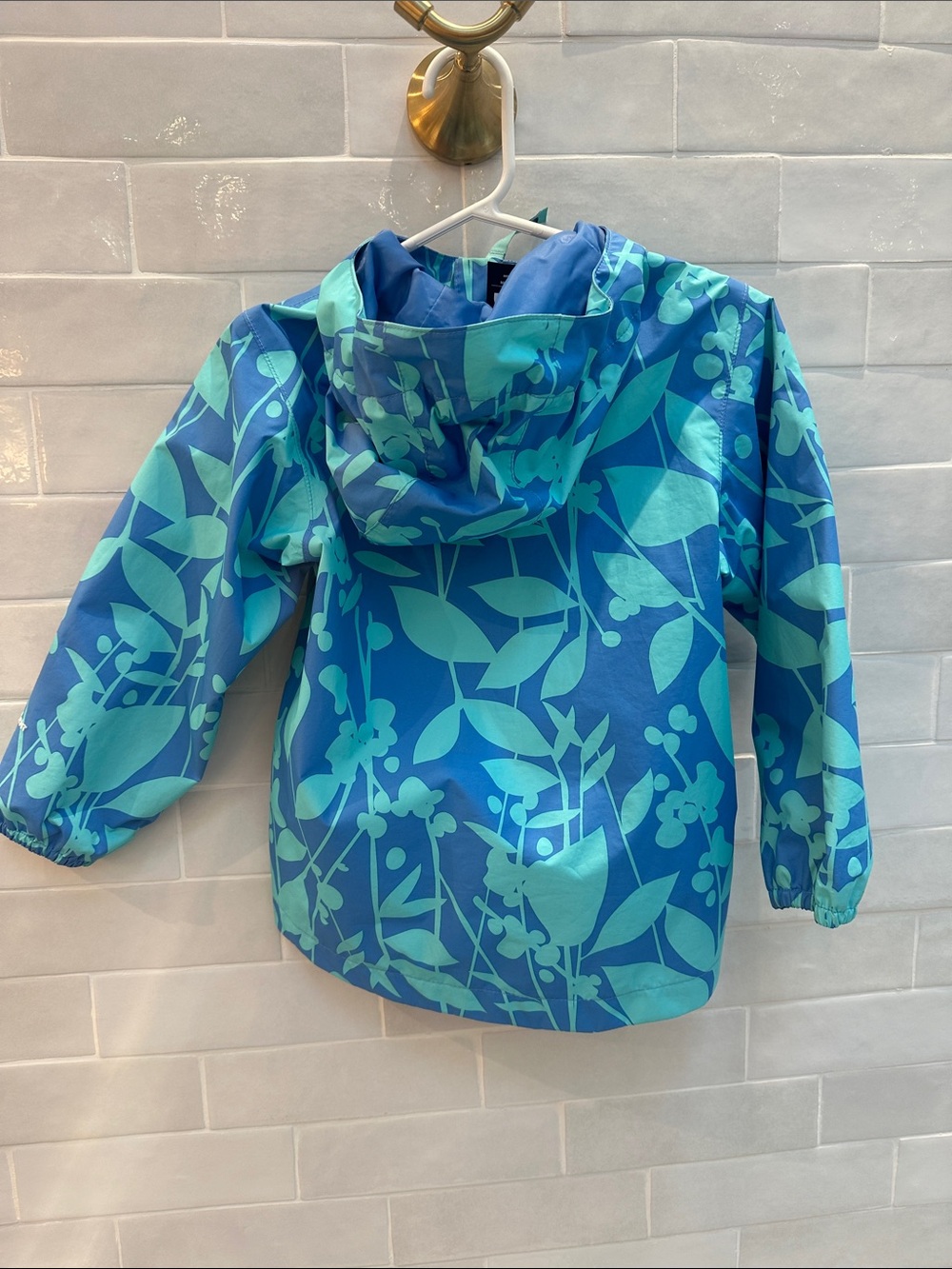 The North Face Kids Blue & Aqua Floral Rain Jacket - Picture 3 of 3